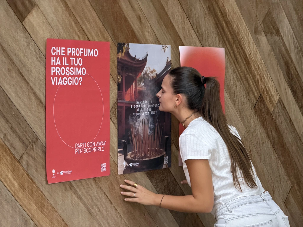 Away Sensory Teaser Posters installed at PalaVillage Torino