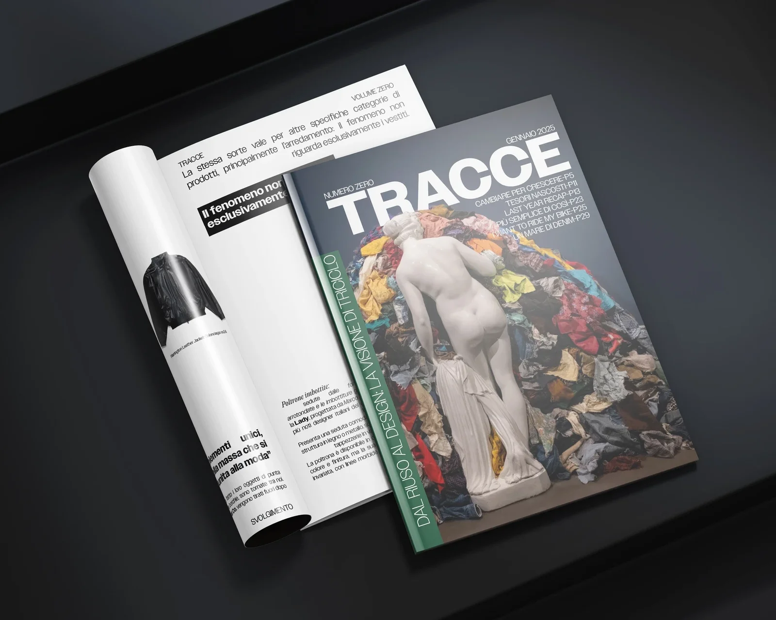 Tracce Magazine editorial spread