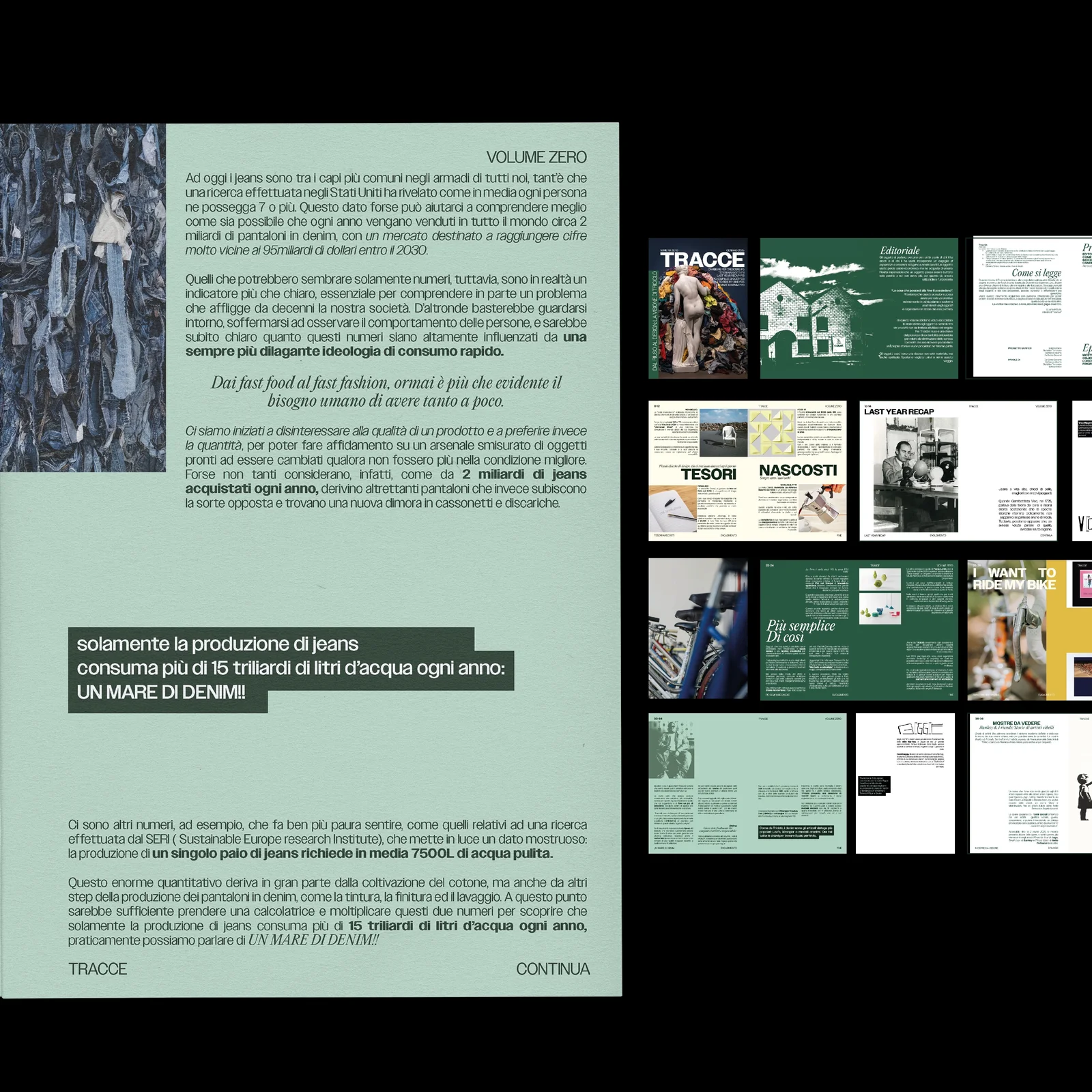 Tracce Magazine Issue 0 printed publication layout